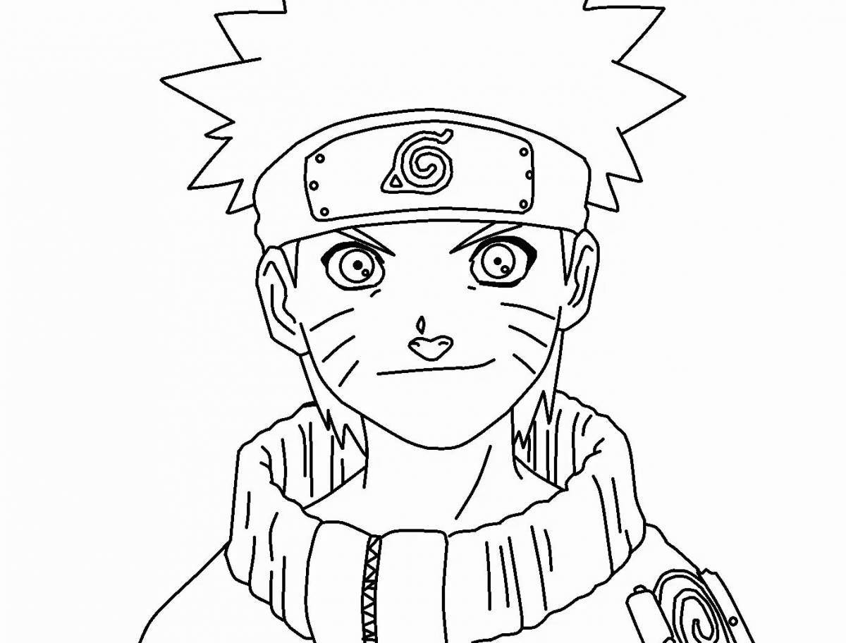 Detailed coloring anime naruto lungs