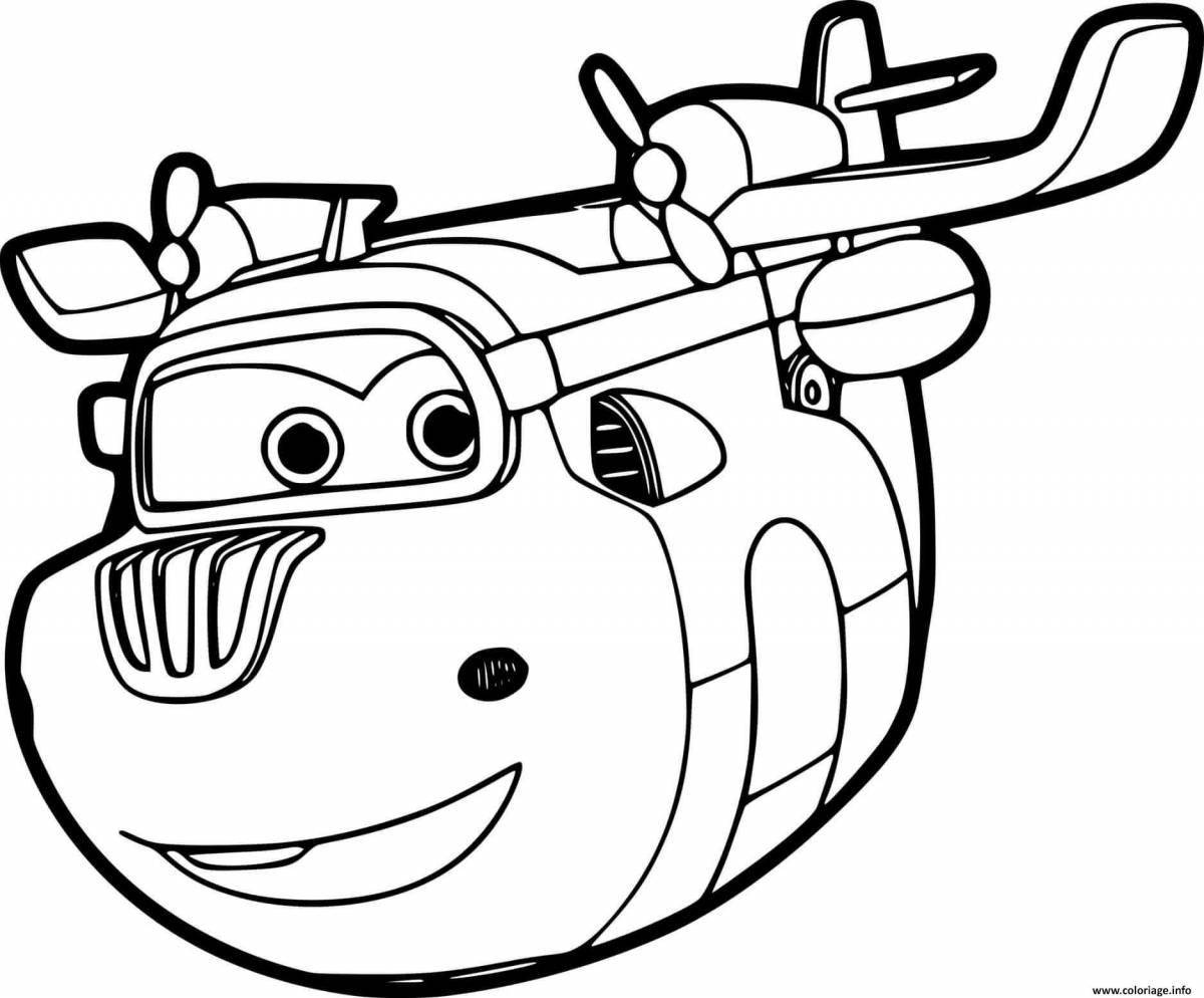 Coloring page joyful donnie super wings