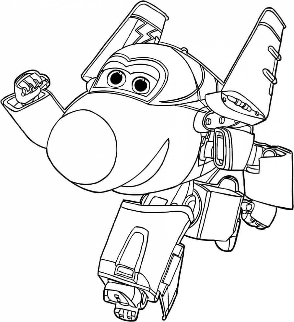 Coloring playful donnie super wings
