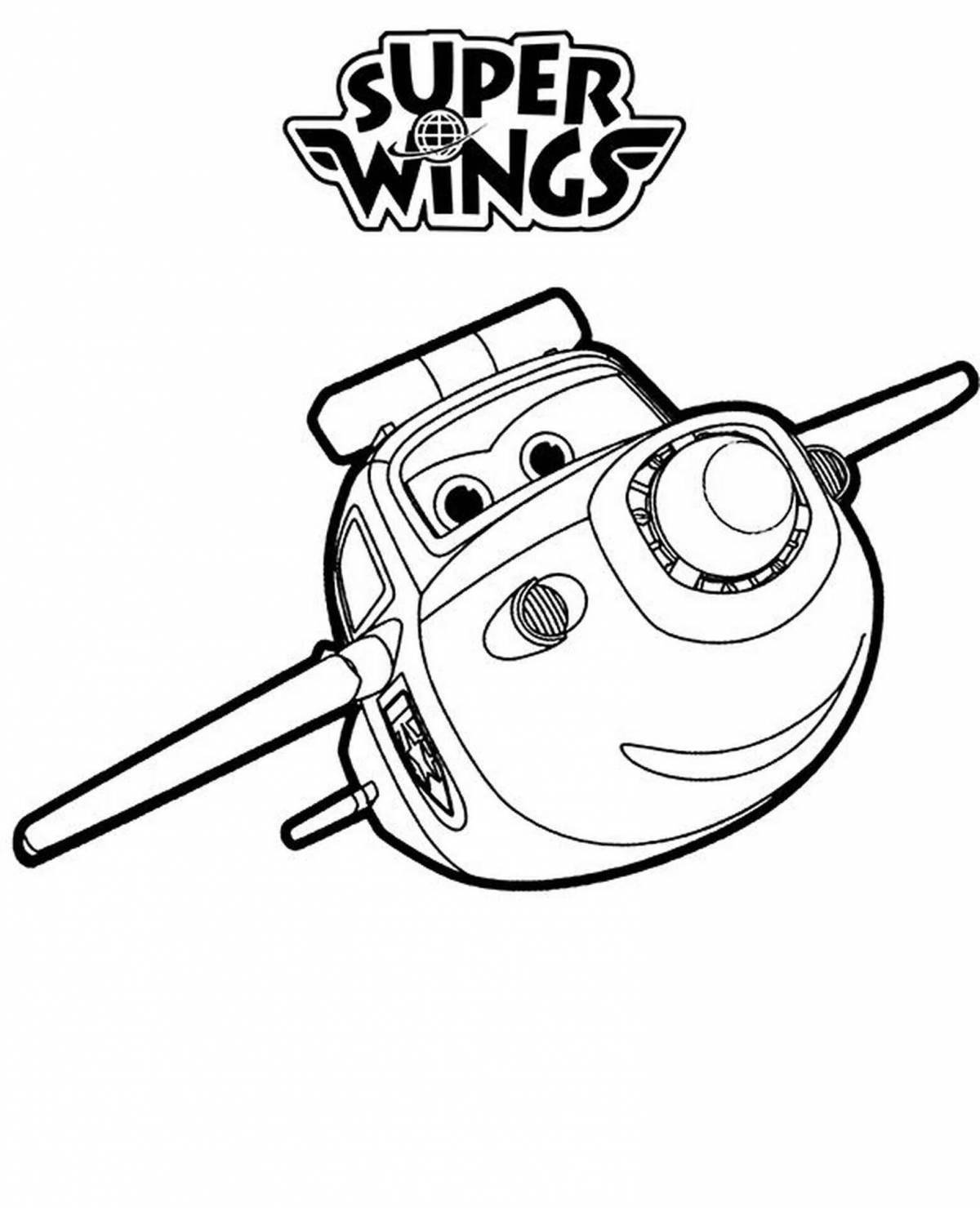 Cute donnie super wings coloring page