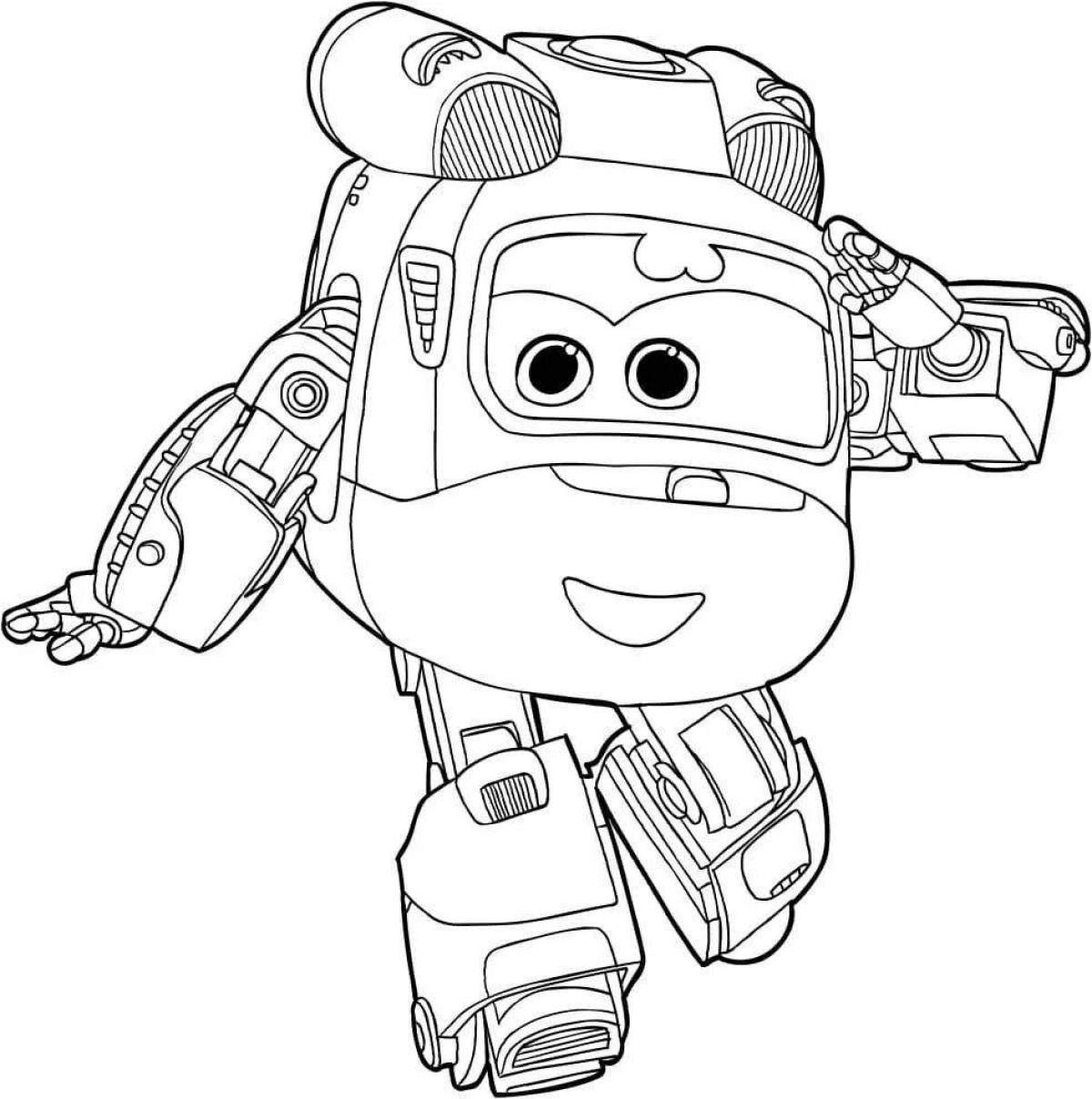 Glowing Donnie super wings coloring page