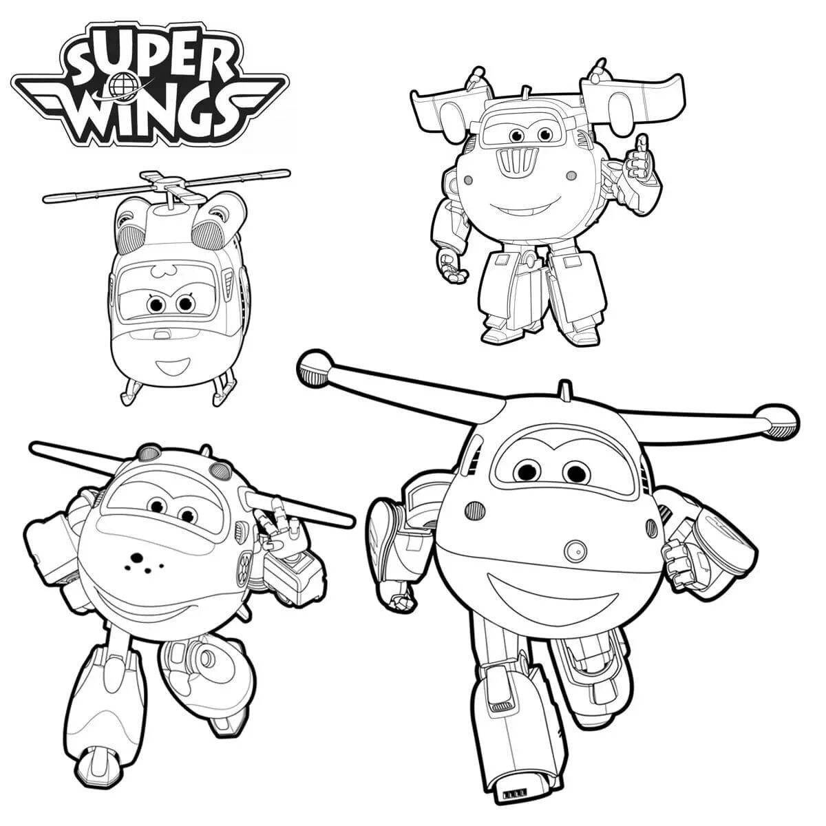 Coloring page glamorous donnie super wings