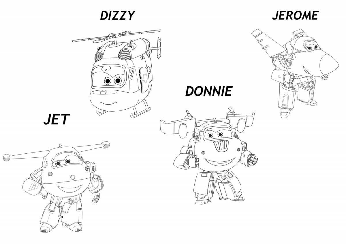 Grand donnie super wings coloring page