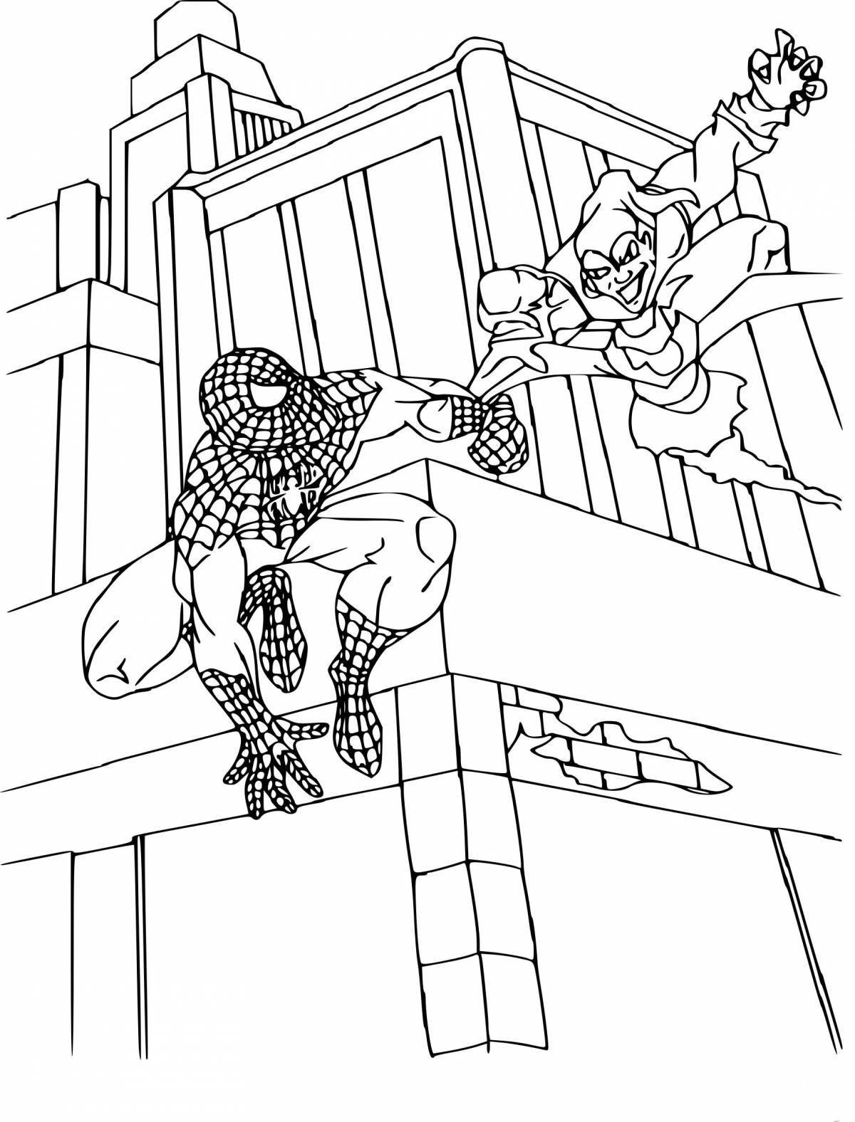 Inviting spider-man antistress coloring book
