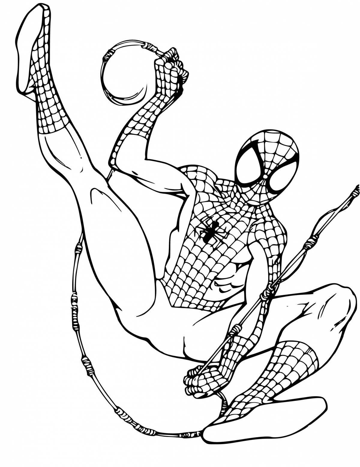 Fantastic anti-stress coloring book Spiderman