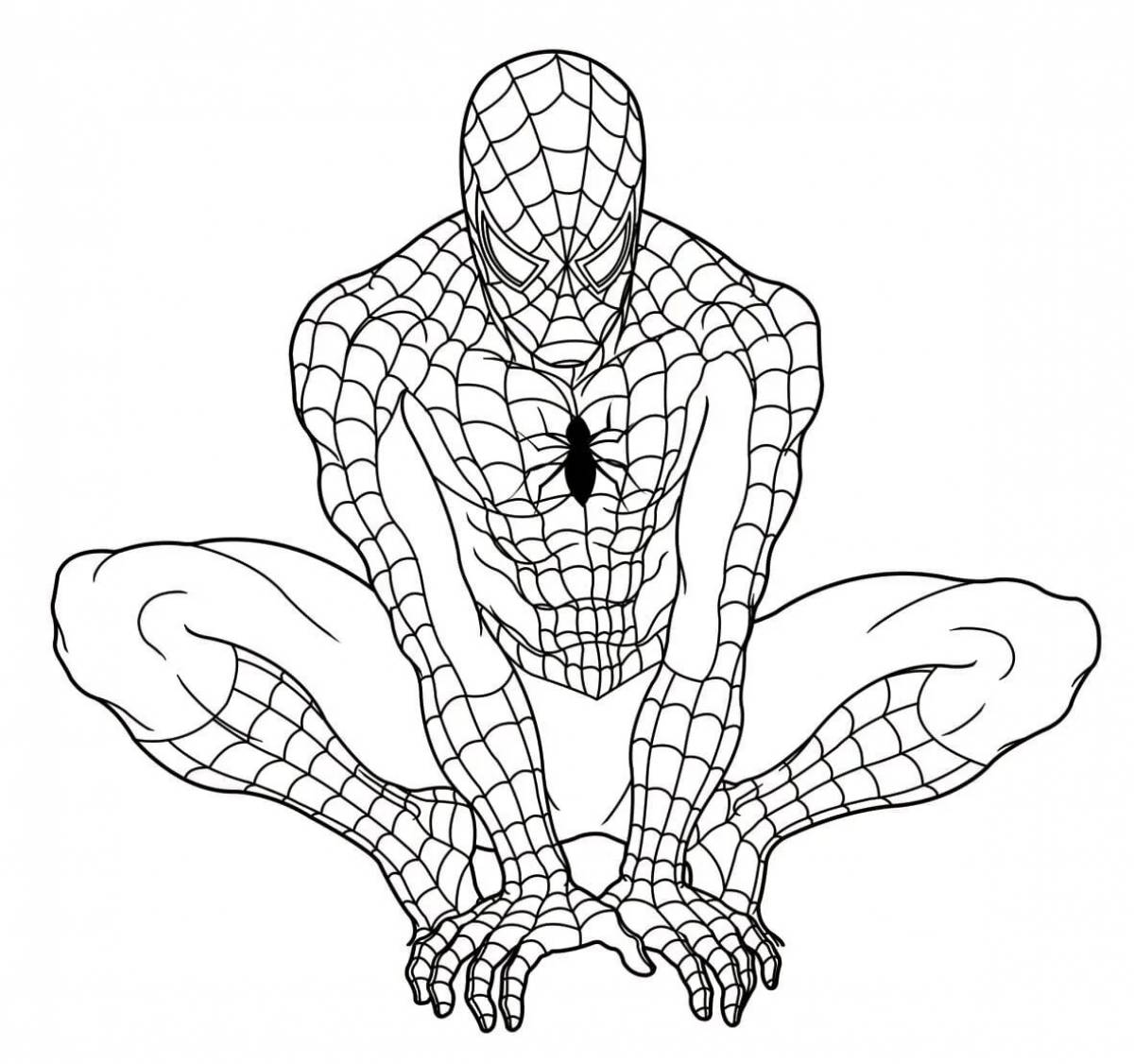 Living spider-man antistress coloring book