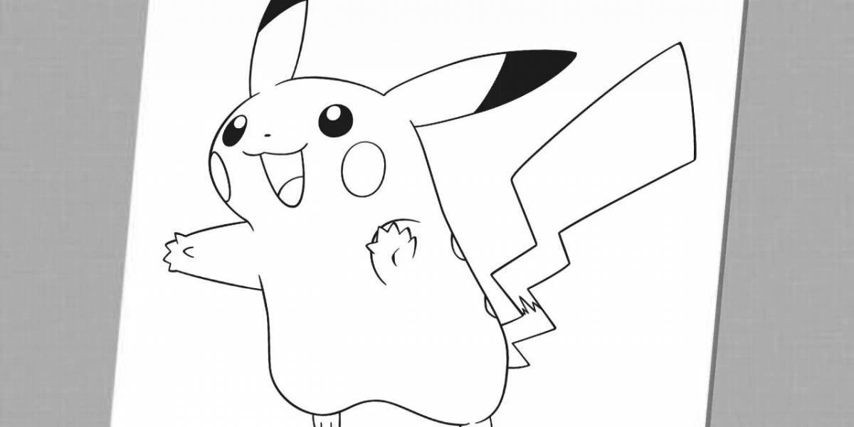 Vibrant pikachu coloring page