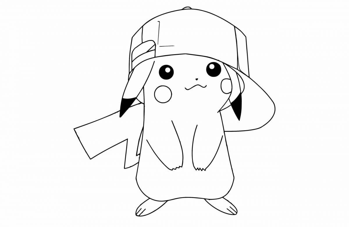 Magic pikachu coloring page