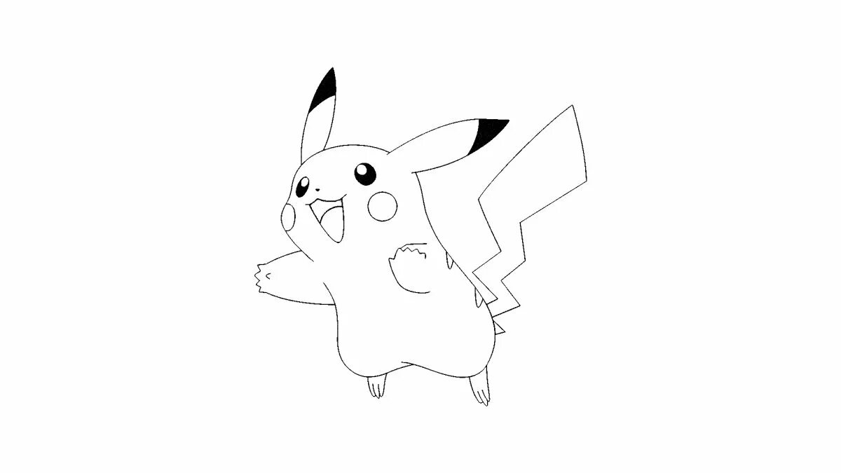 Invitation pikachu coloring