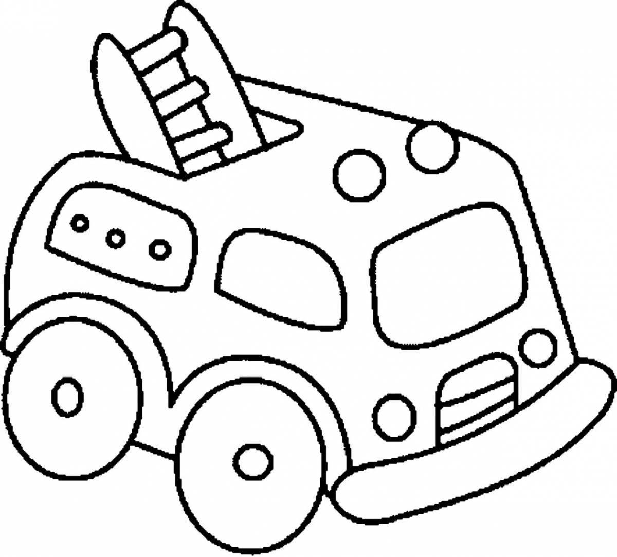 Coloring page joyful left truck