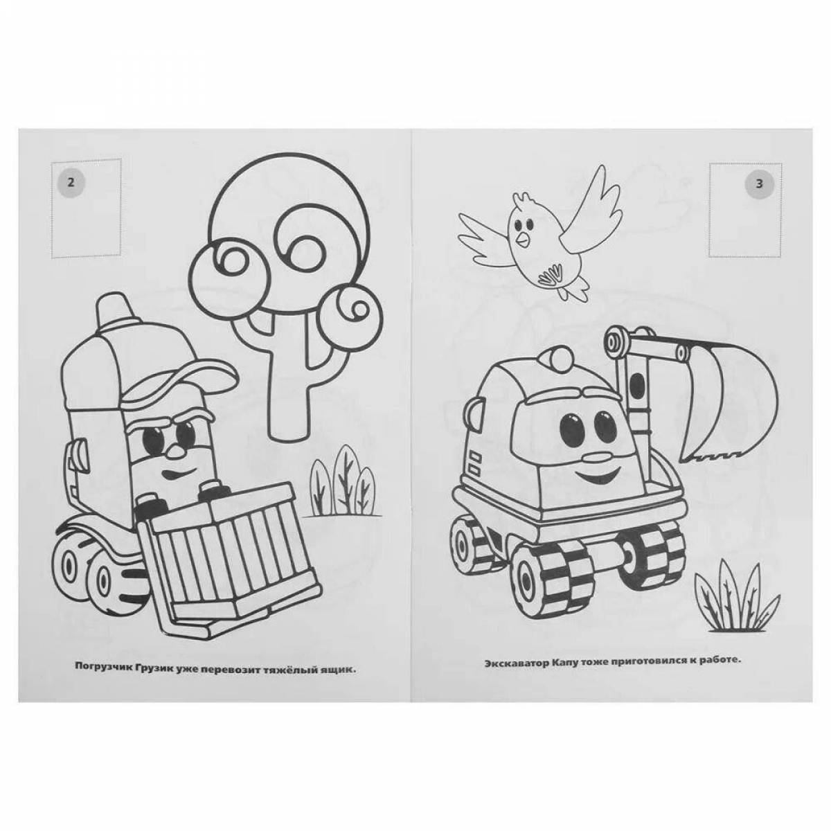 Bold left truck coloring page