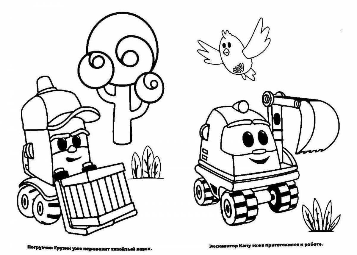 Attractive left truck coloring page