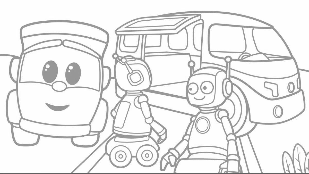 Adorable left truck coloring page