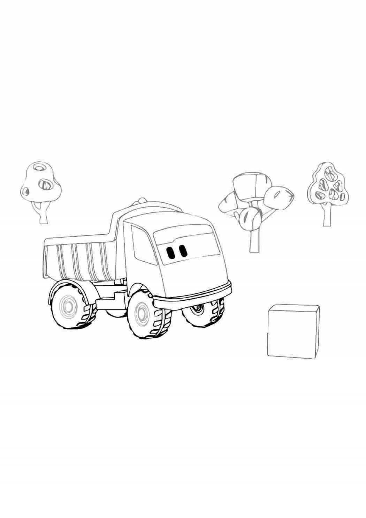 Intriguing left truck coloring page