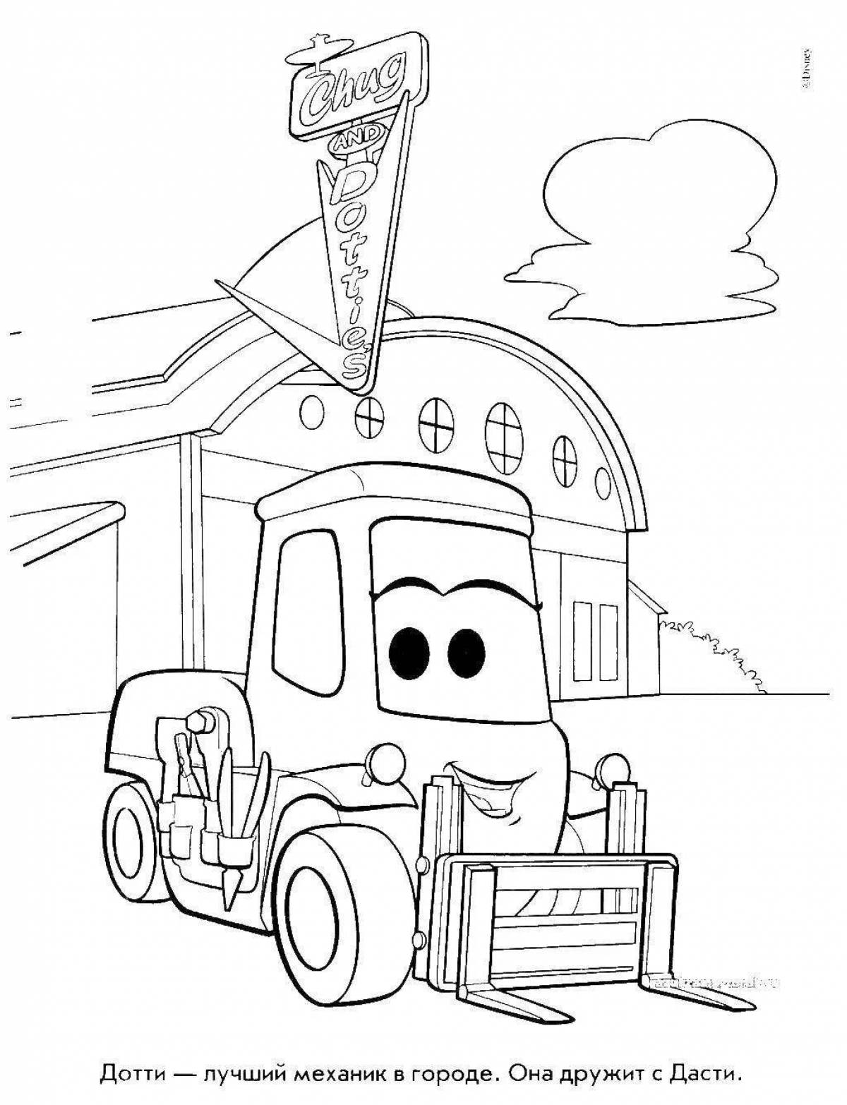 Coloring page sweet left truck print
