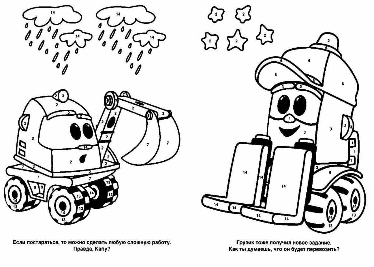 Delightful left truck coloring page