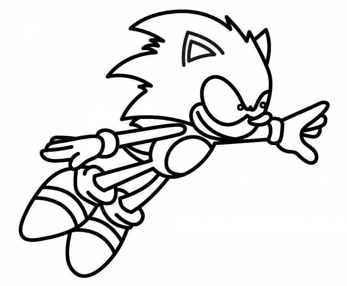 Очаровательный super hedgehog sonic coloring page