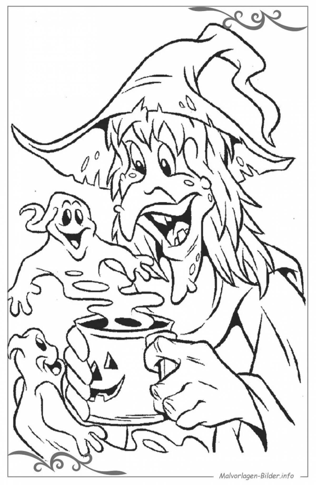 Coloring page amazing marsh kikimora