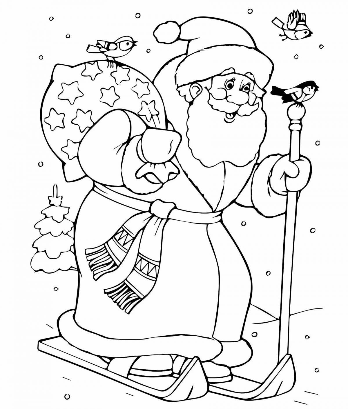 Magical santa claus coloring book for girls