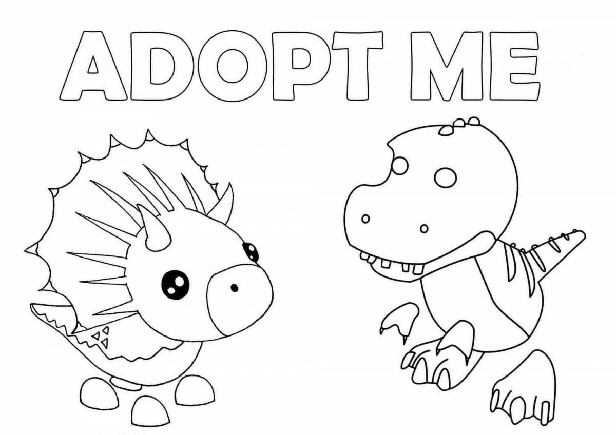 Adorable adopt me pets coloring page