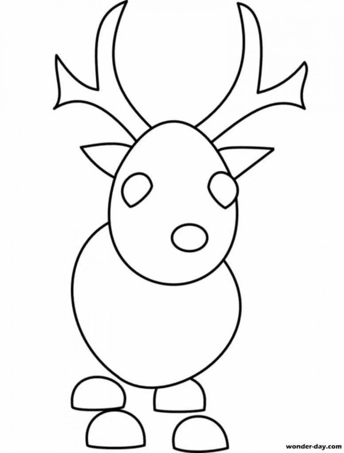 Adopt me pets playful coloring page