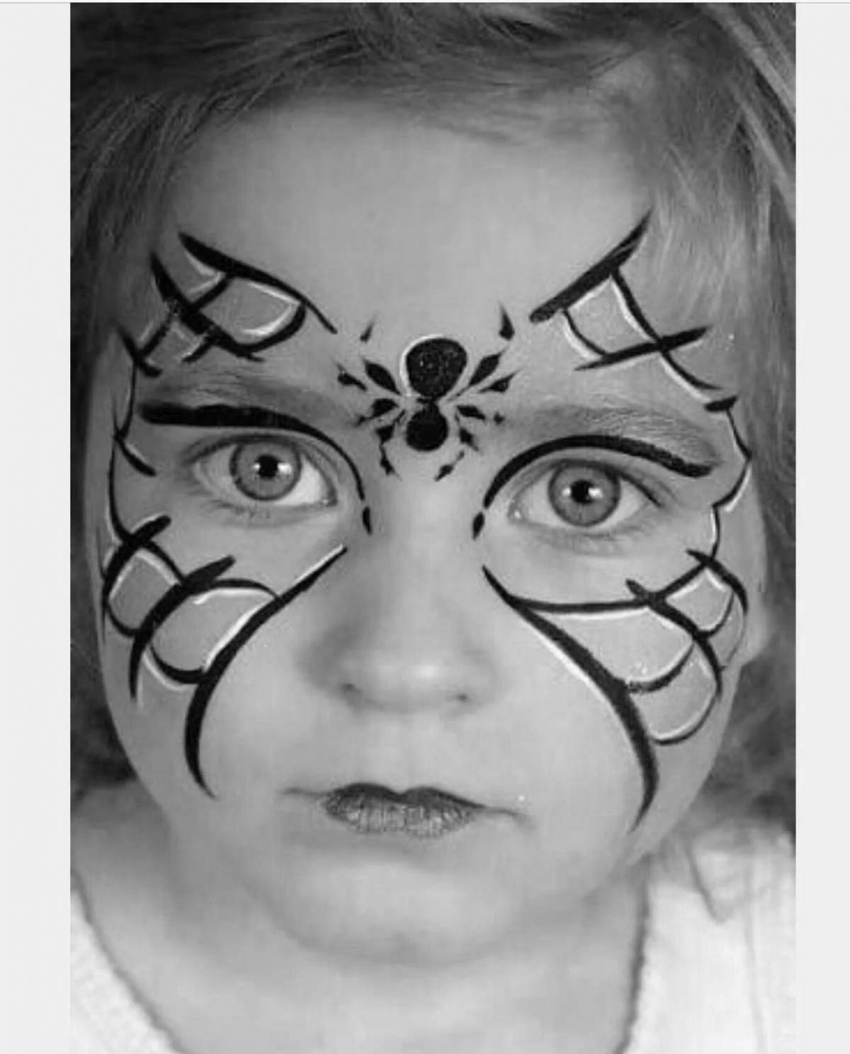 Funny face coloring page