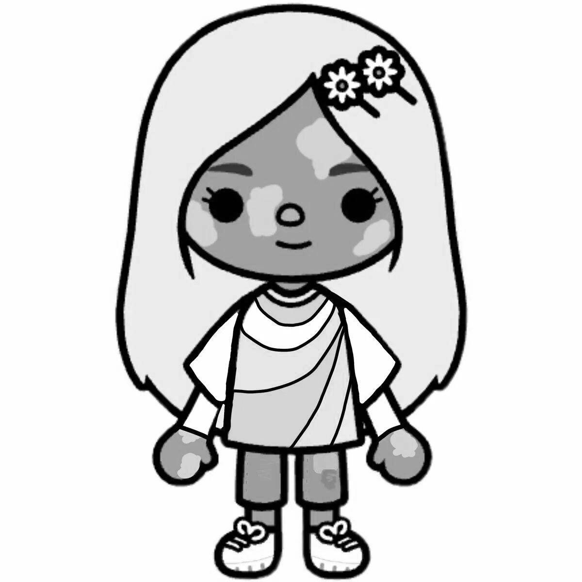 Elegant coloring pages for girls from tok bok