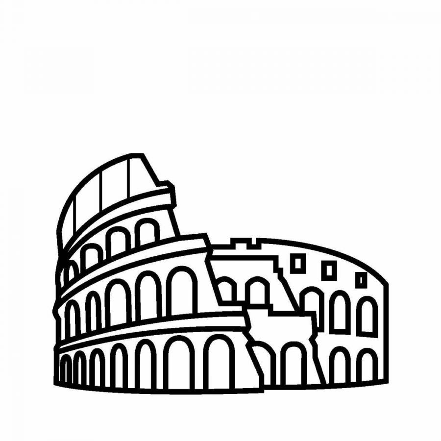 Древний Рим силуэт Колизея