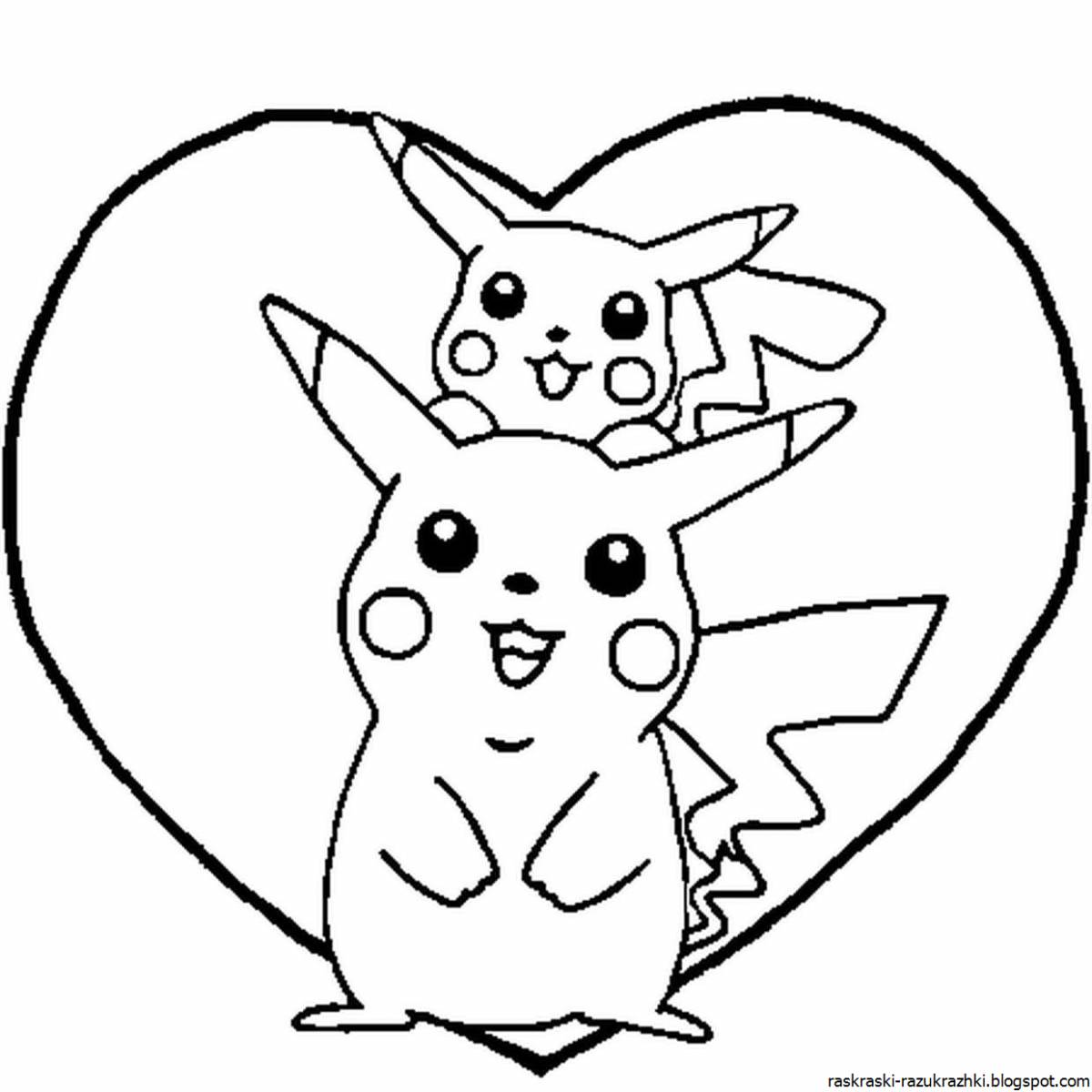 Great pikachu coloring book for kids
