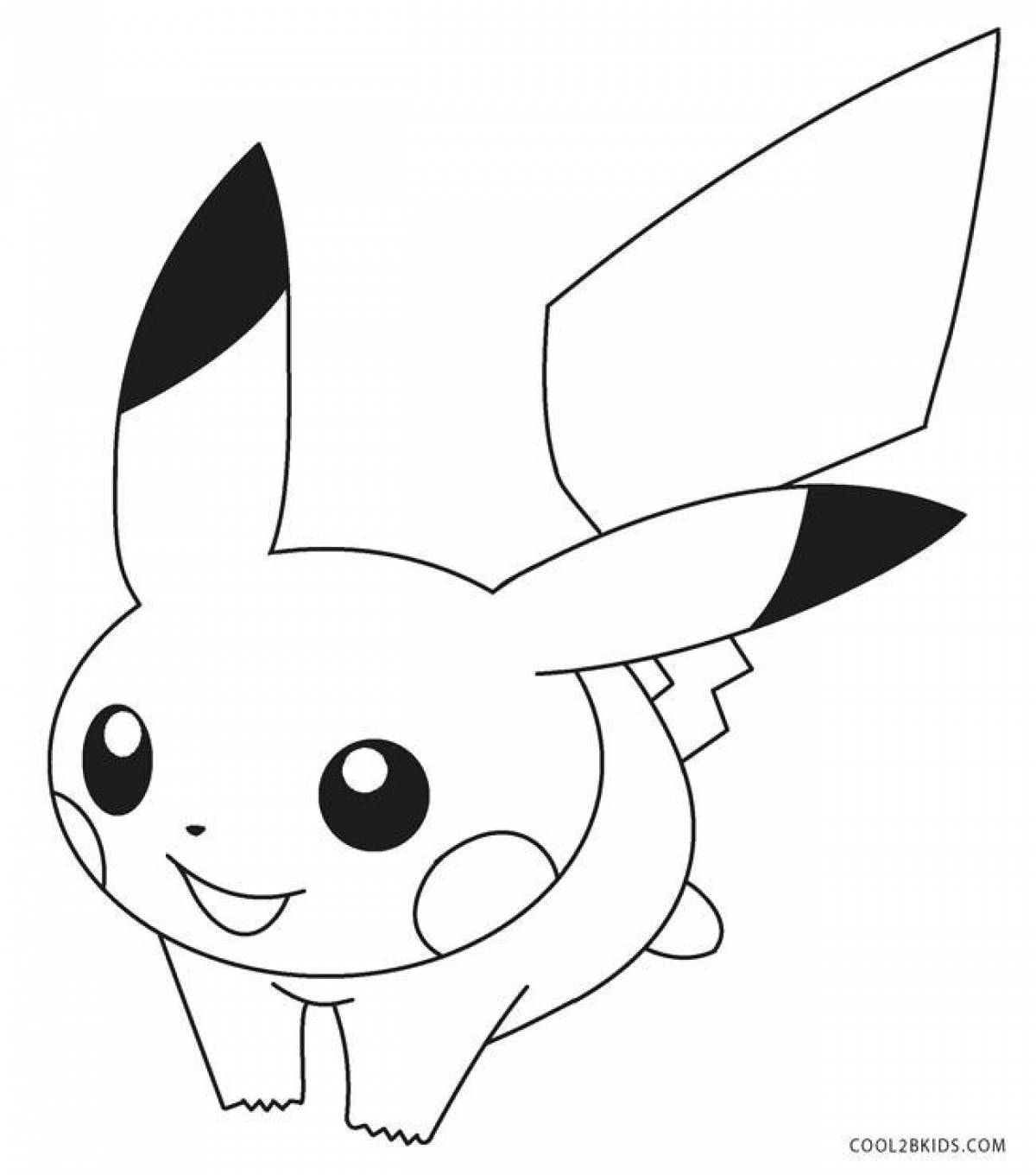 Blissful pikachu coloring book for kids