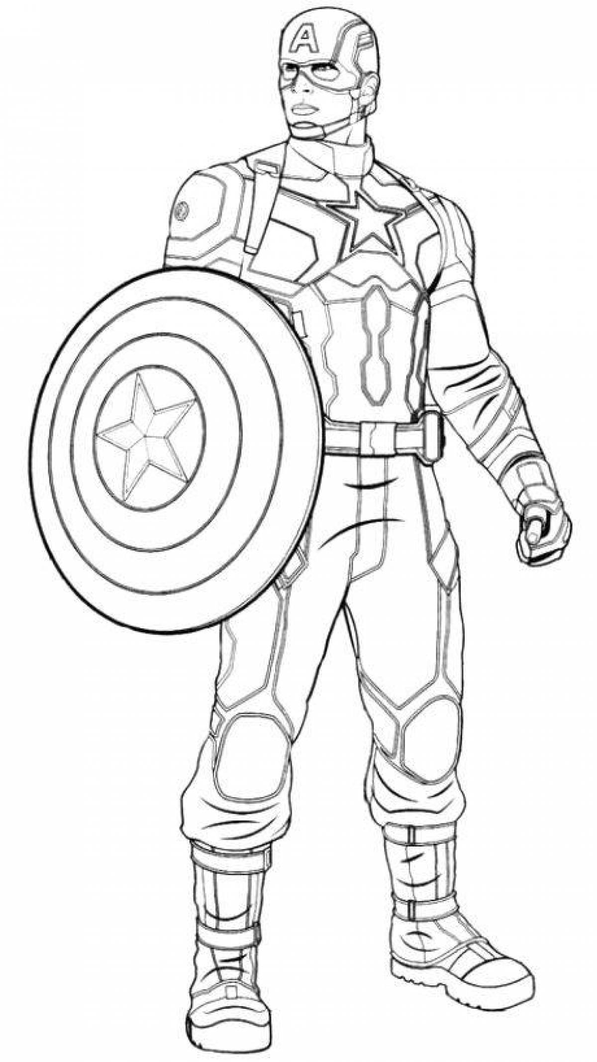The Amazing Captain America coloring page