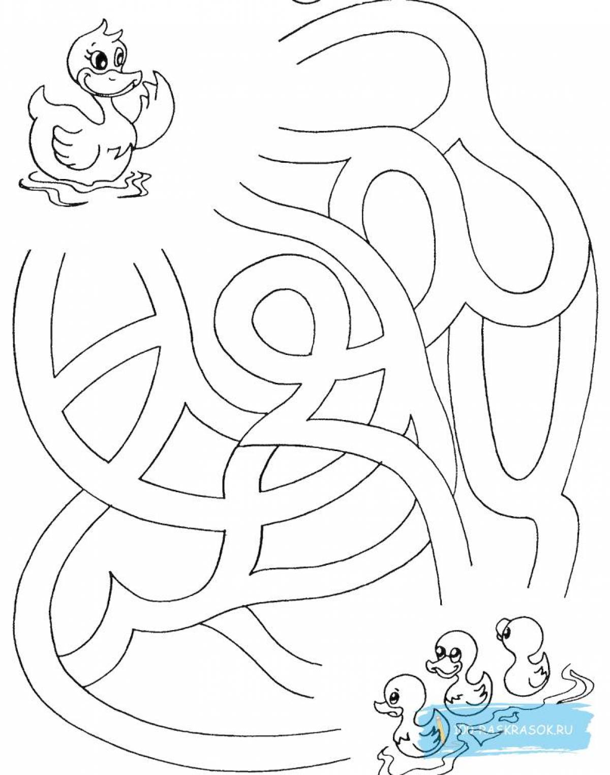 Harmonious labyrinth coloring page