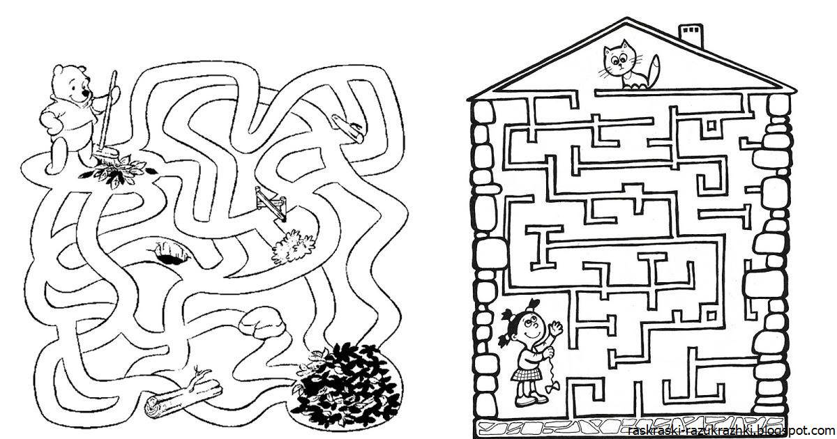 Luxury maze coloring page