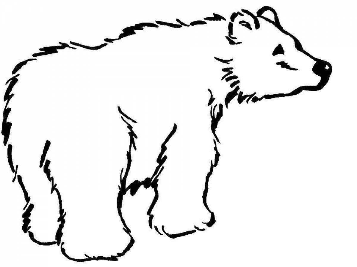 Раскраска улыбающийся медведь для детей