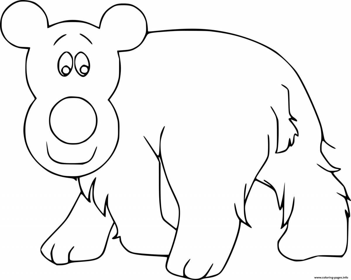 Остроумный медведь раскраски для детей