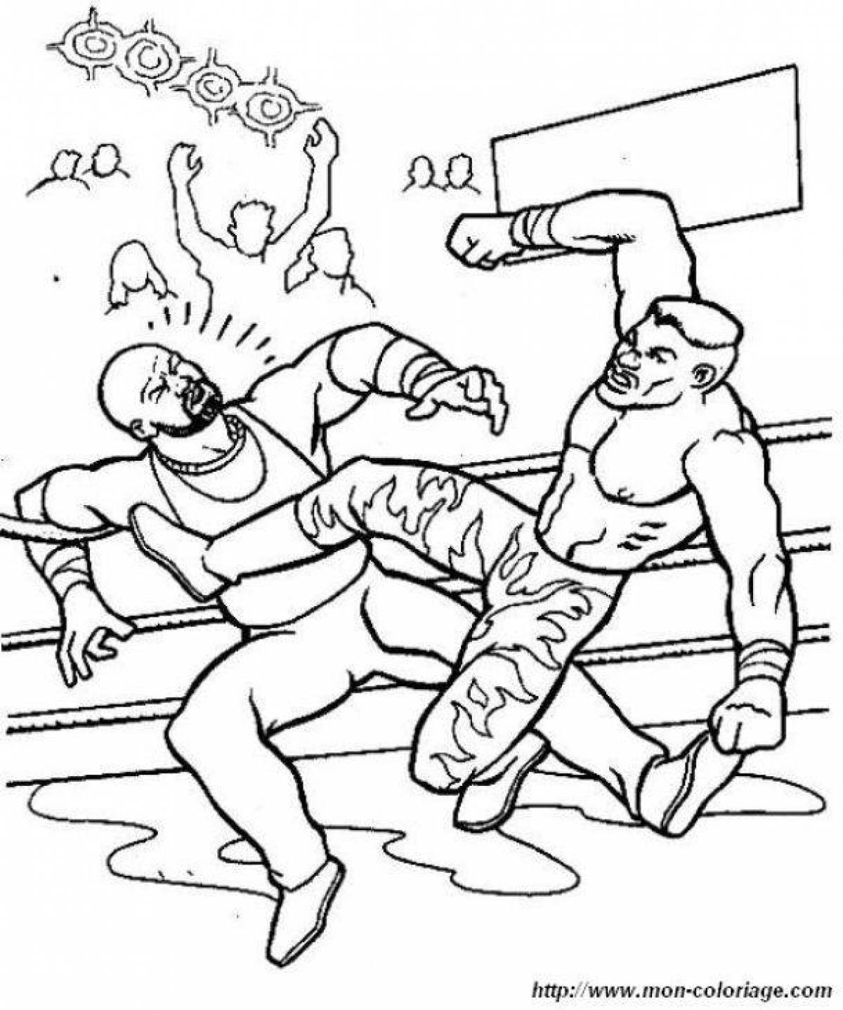 Entertaining boxing and boo coloring