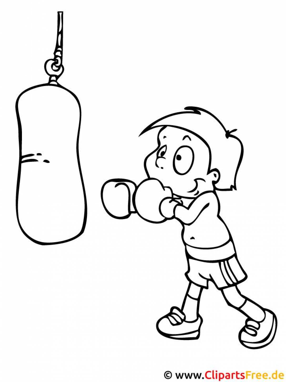 Amazing boxing and boo coloring