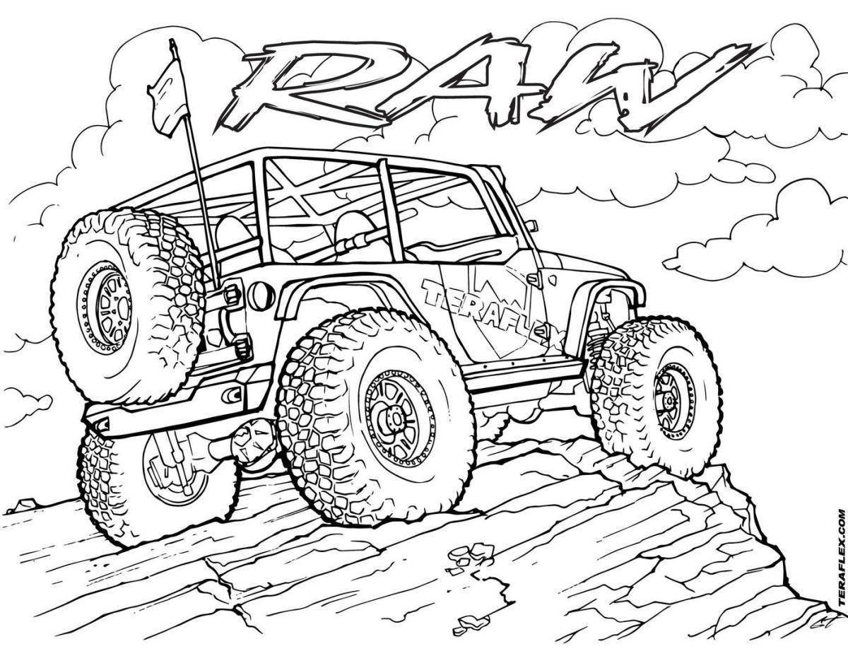 Grand Jeep Coloring Page
