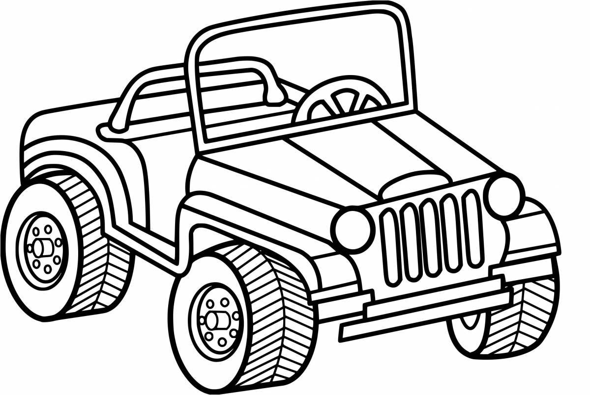 Coloring page graceful jeep