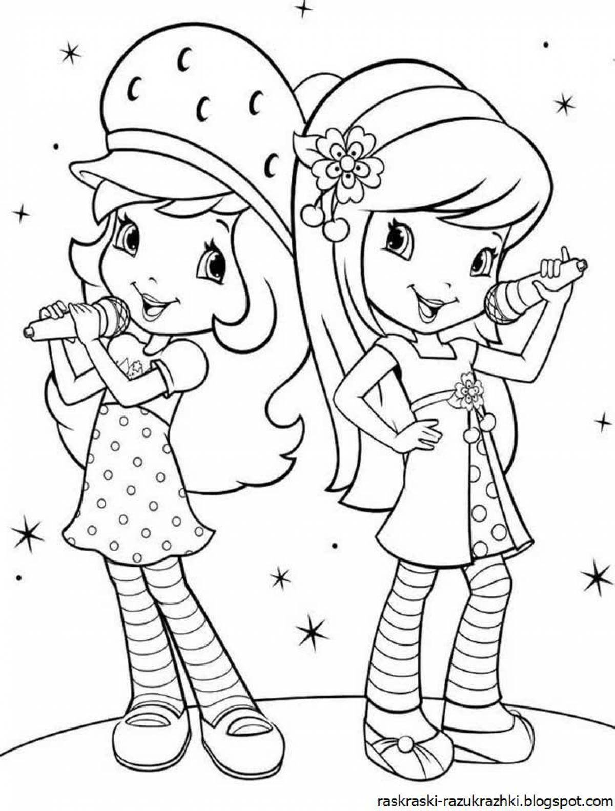 Adorable coloring pages for girls
