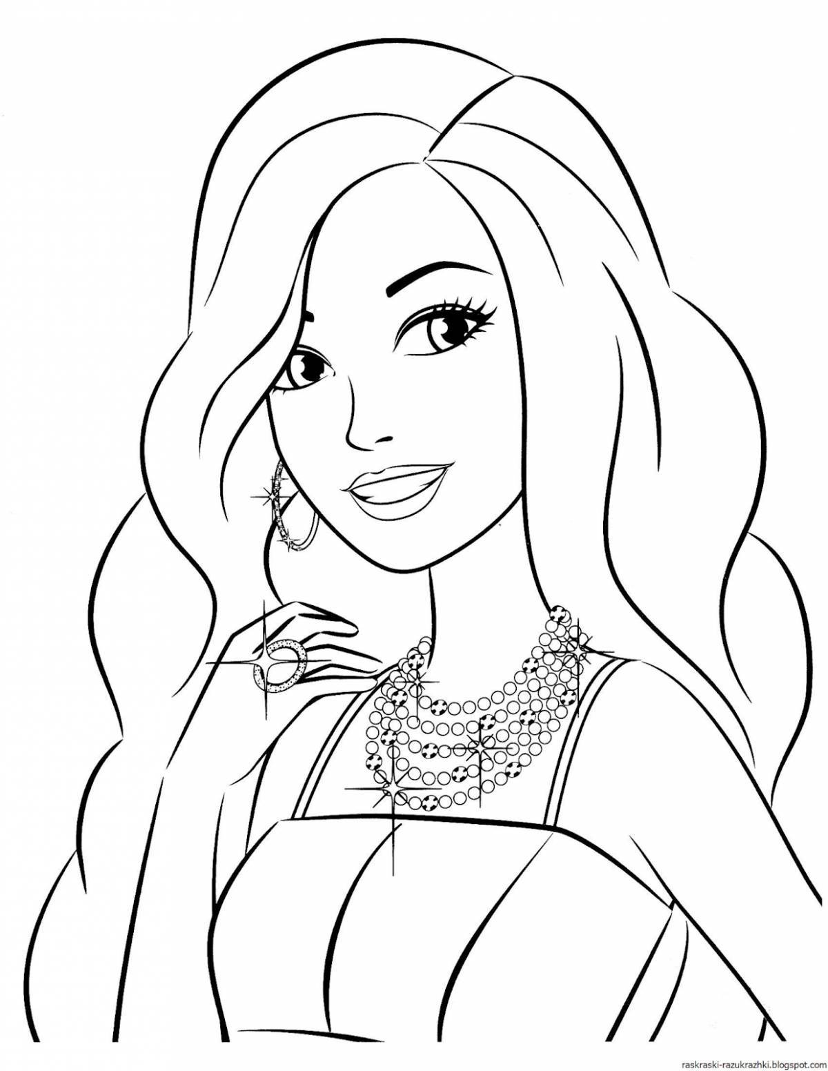 Joyful coloring pages for girls
