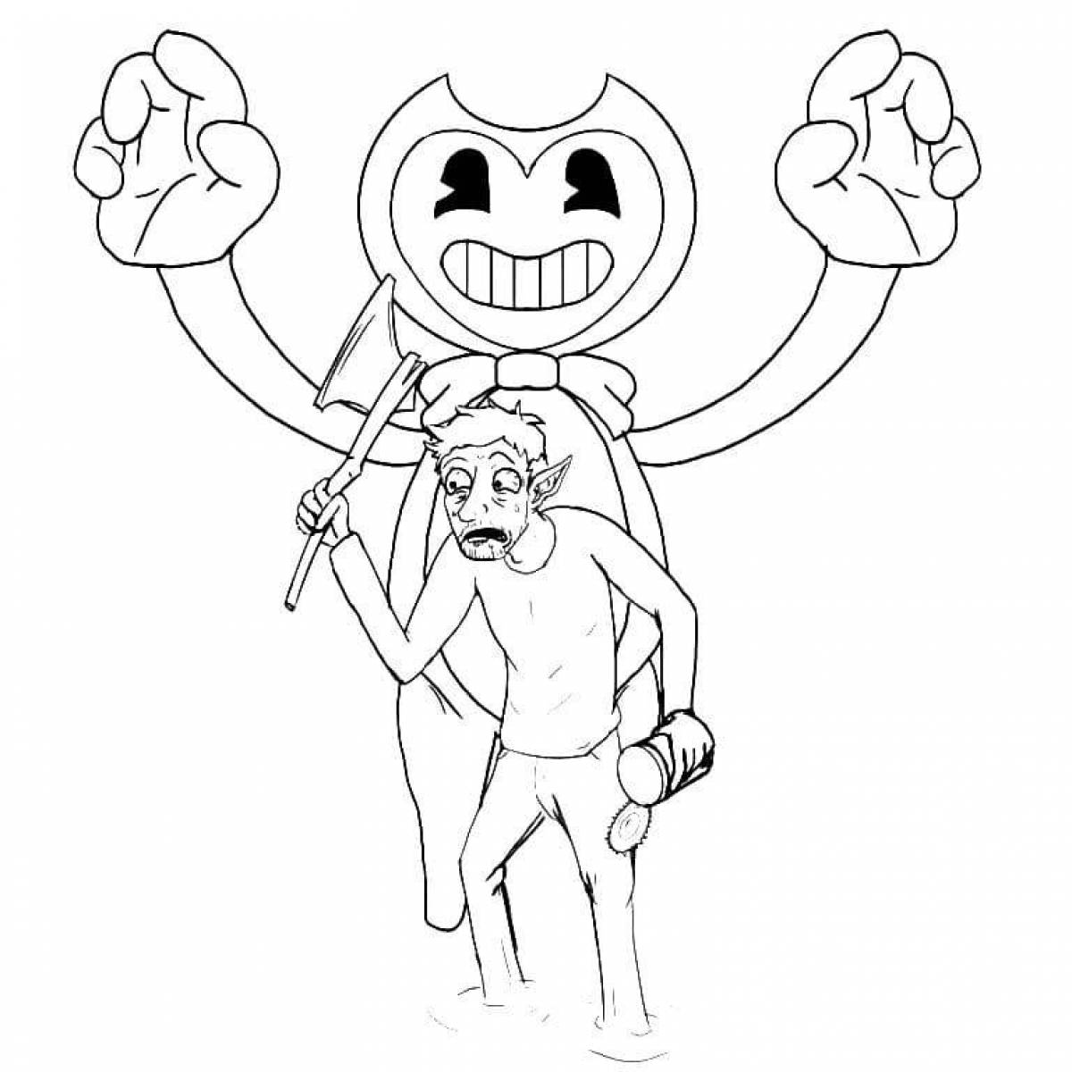 Сладкий бенди-раскраска