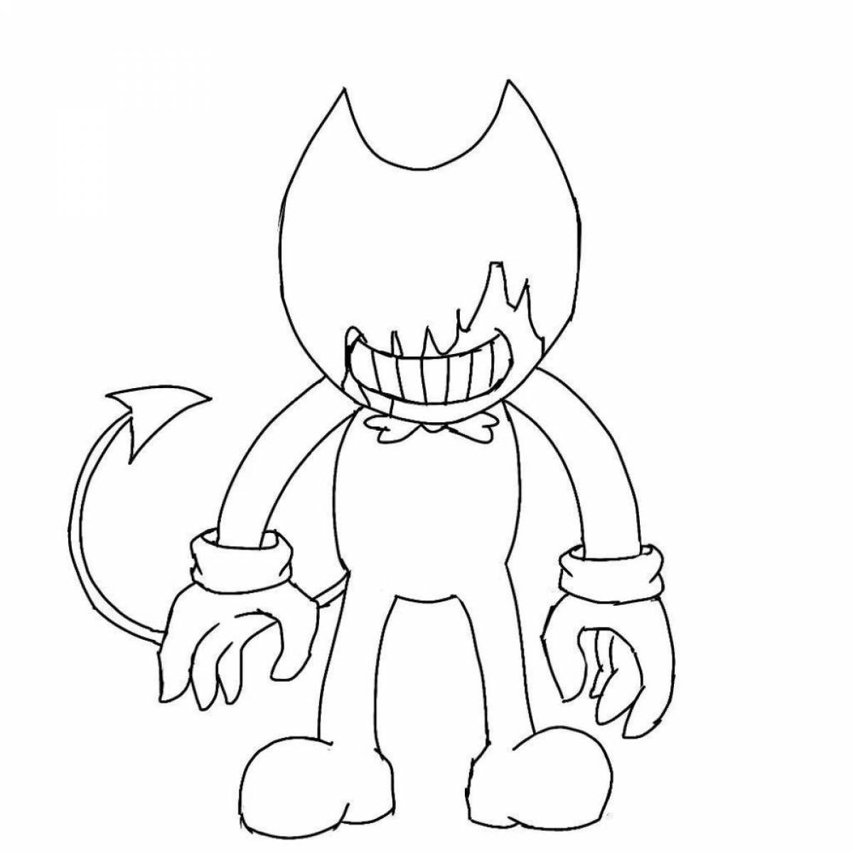 Coloring funny bendy