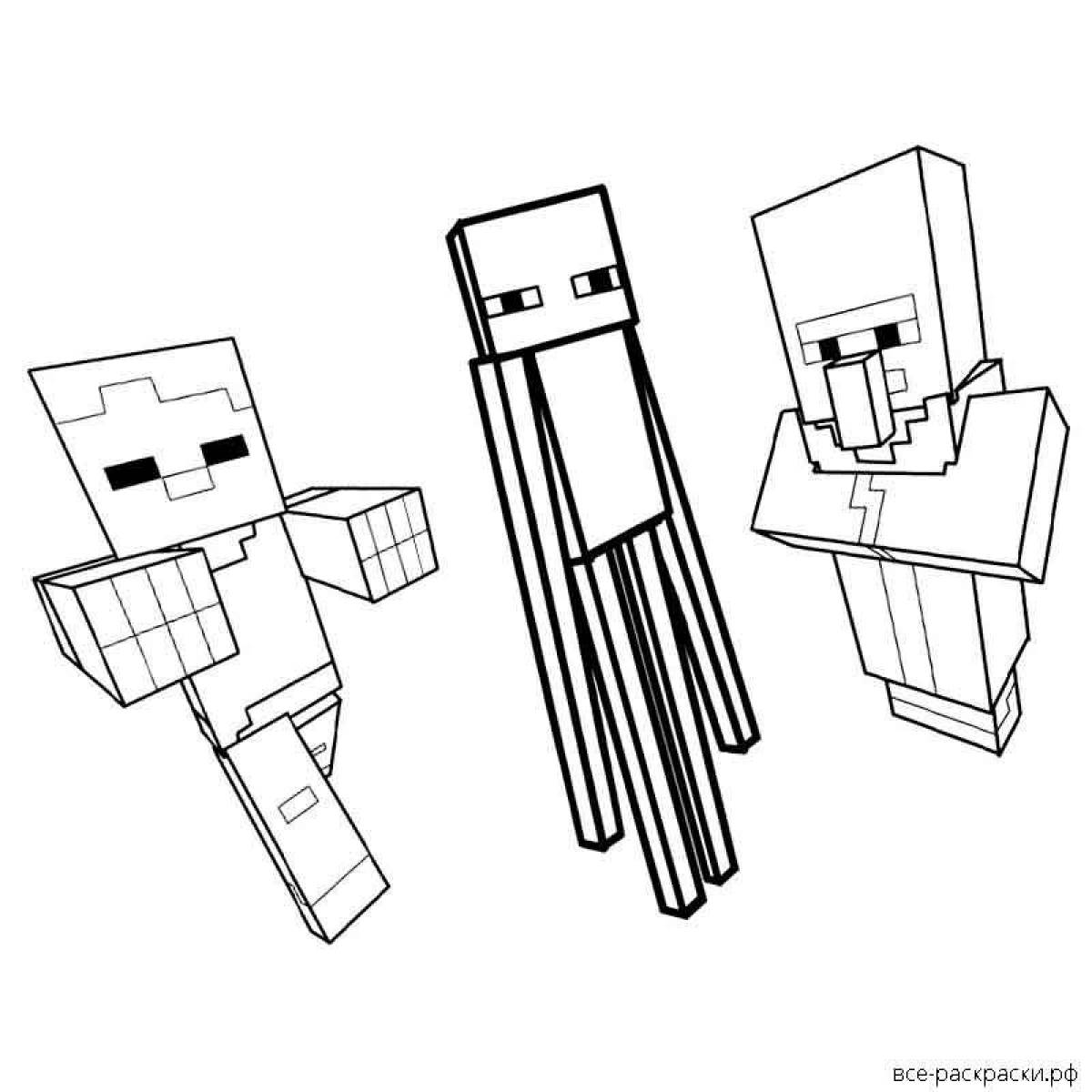 Charming compote coloring minecraft