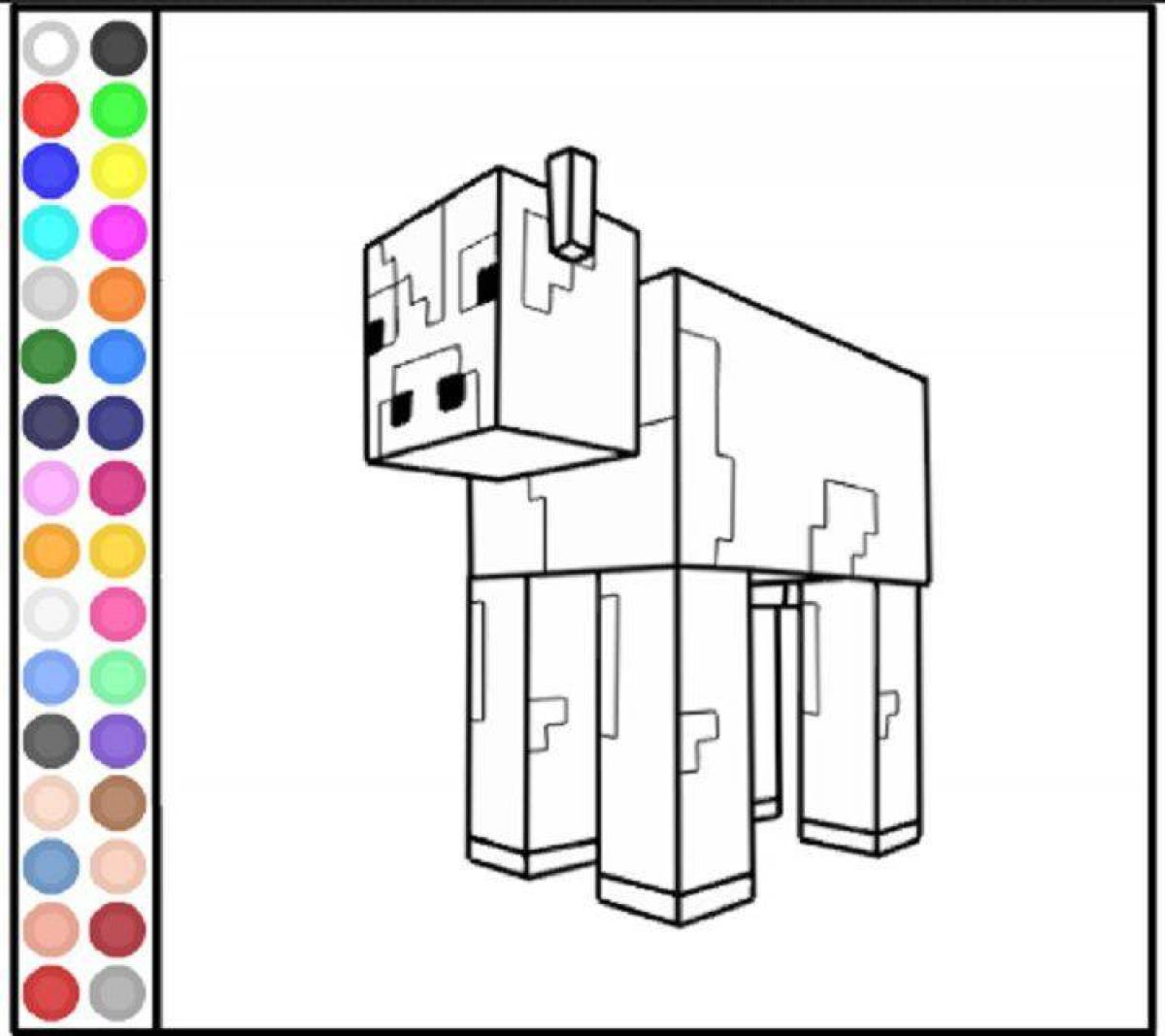 Cute compote coloring minecraft