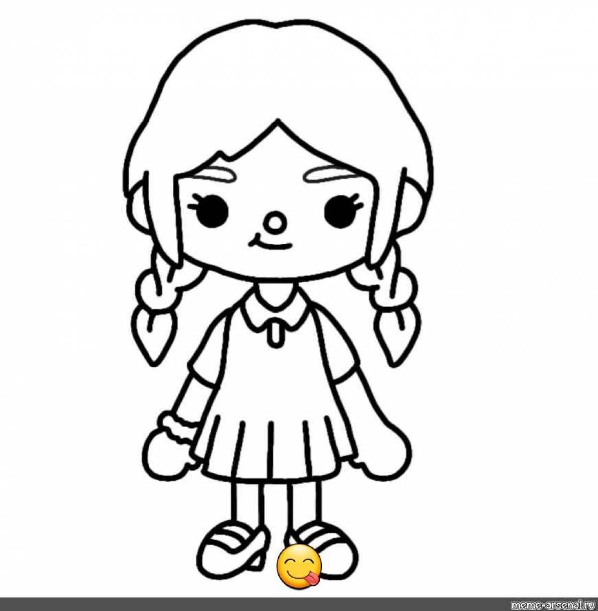 Bold boca clothes coloring page