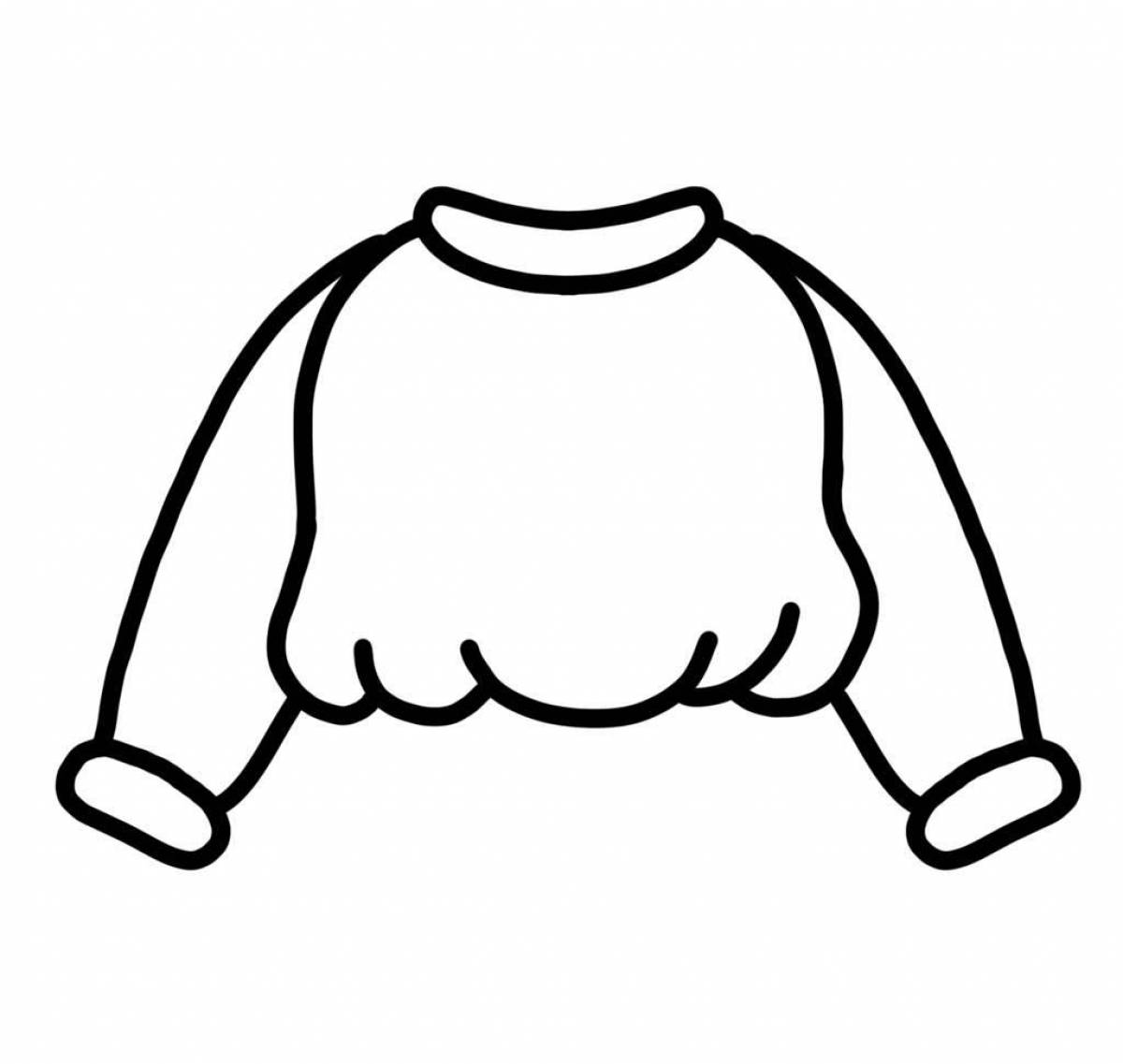 Coloring page charming clothes boca