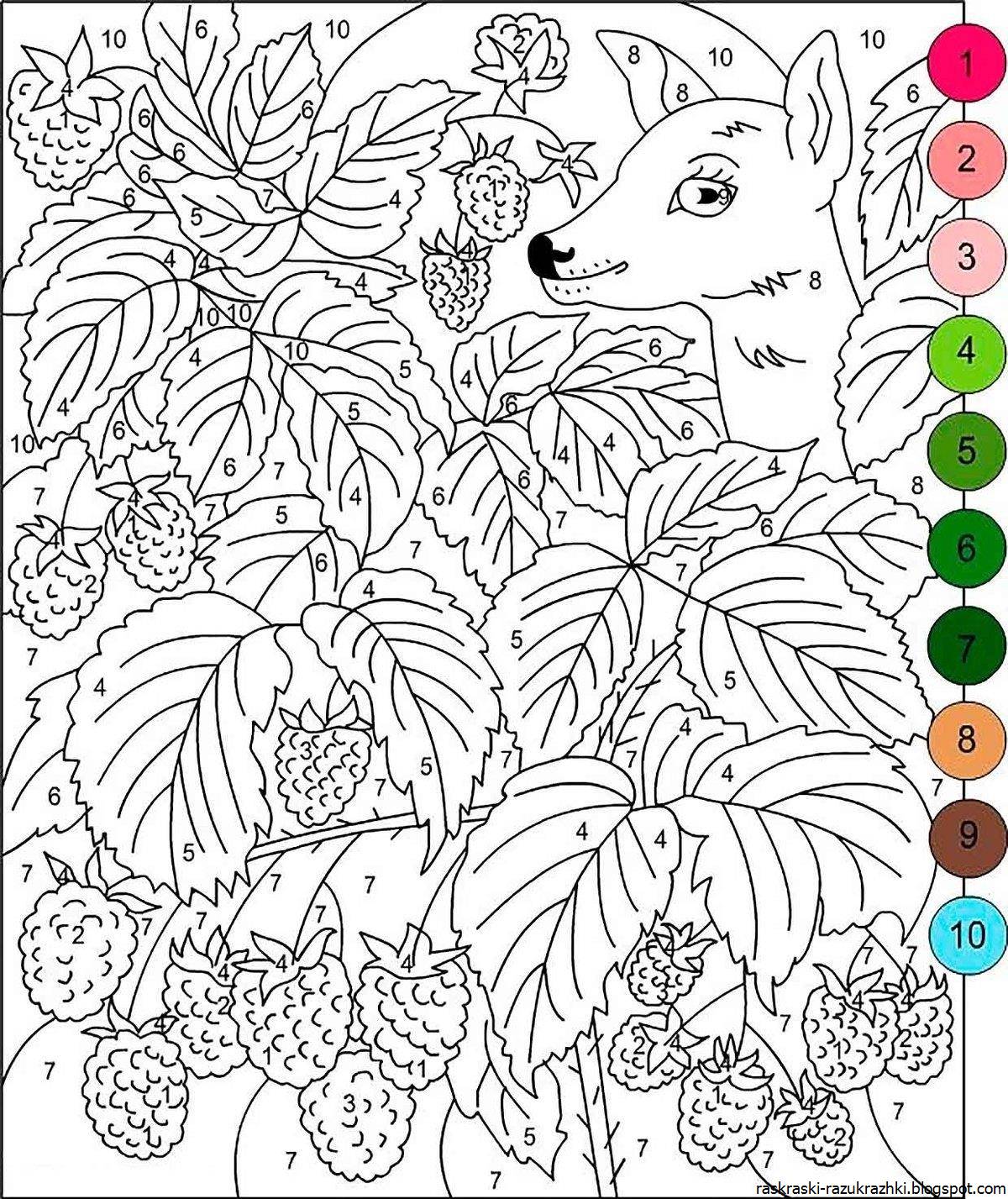Live coloring by numbers