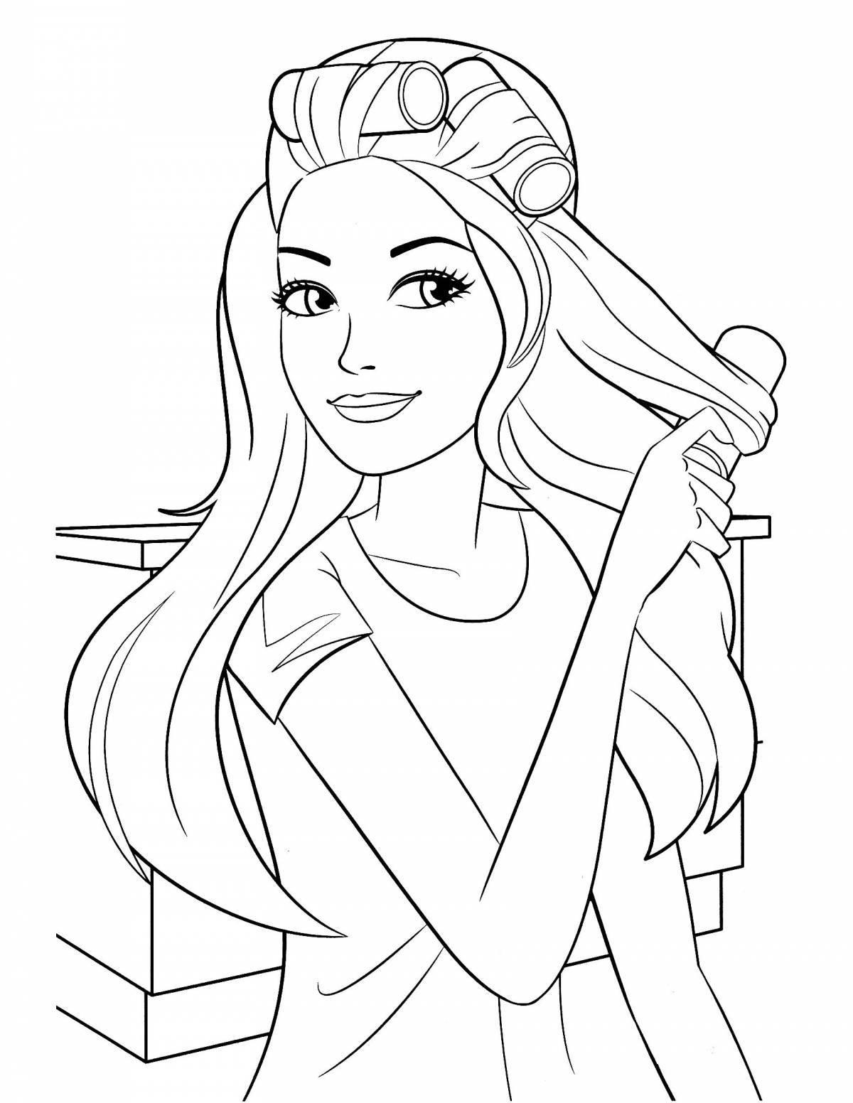 Bright barbie coloring book