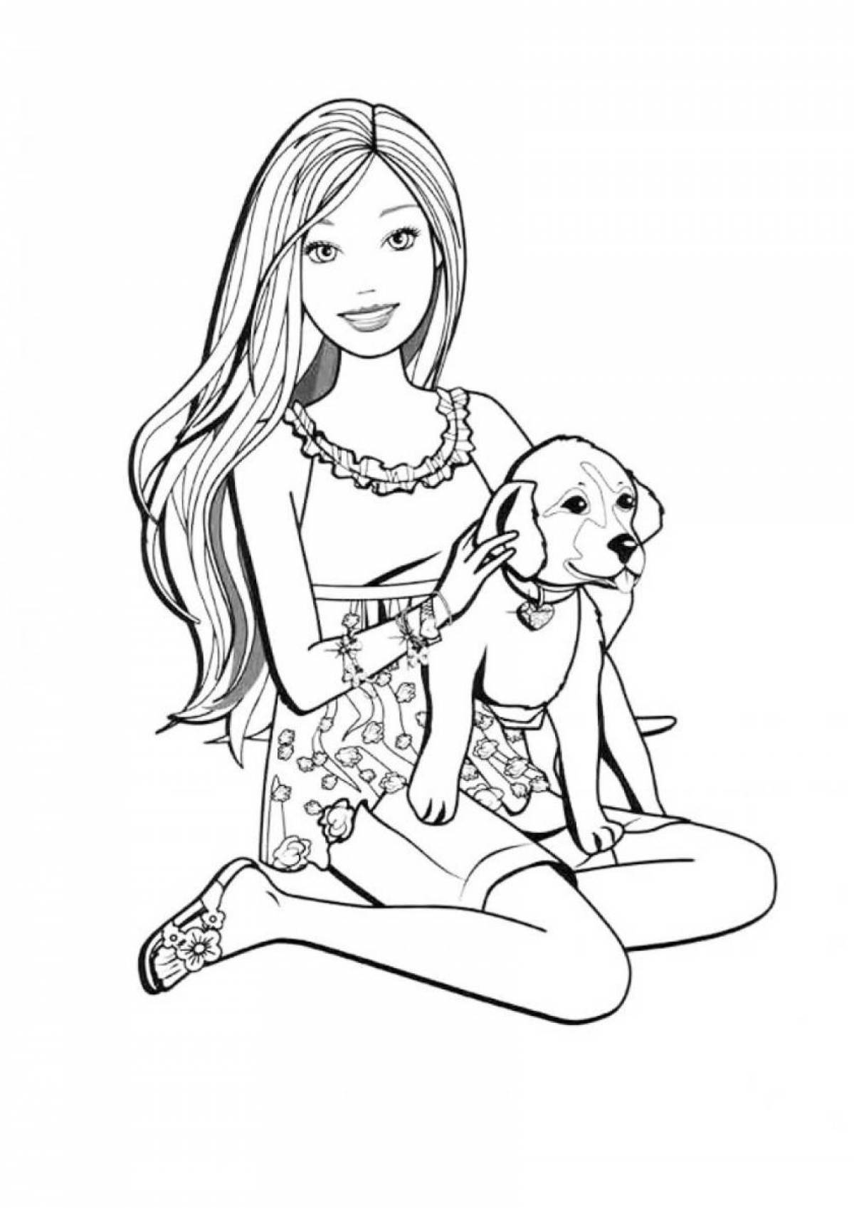 Barbie live coloring